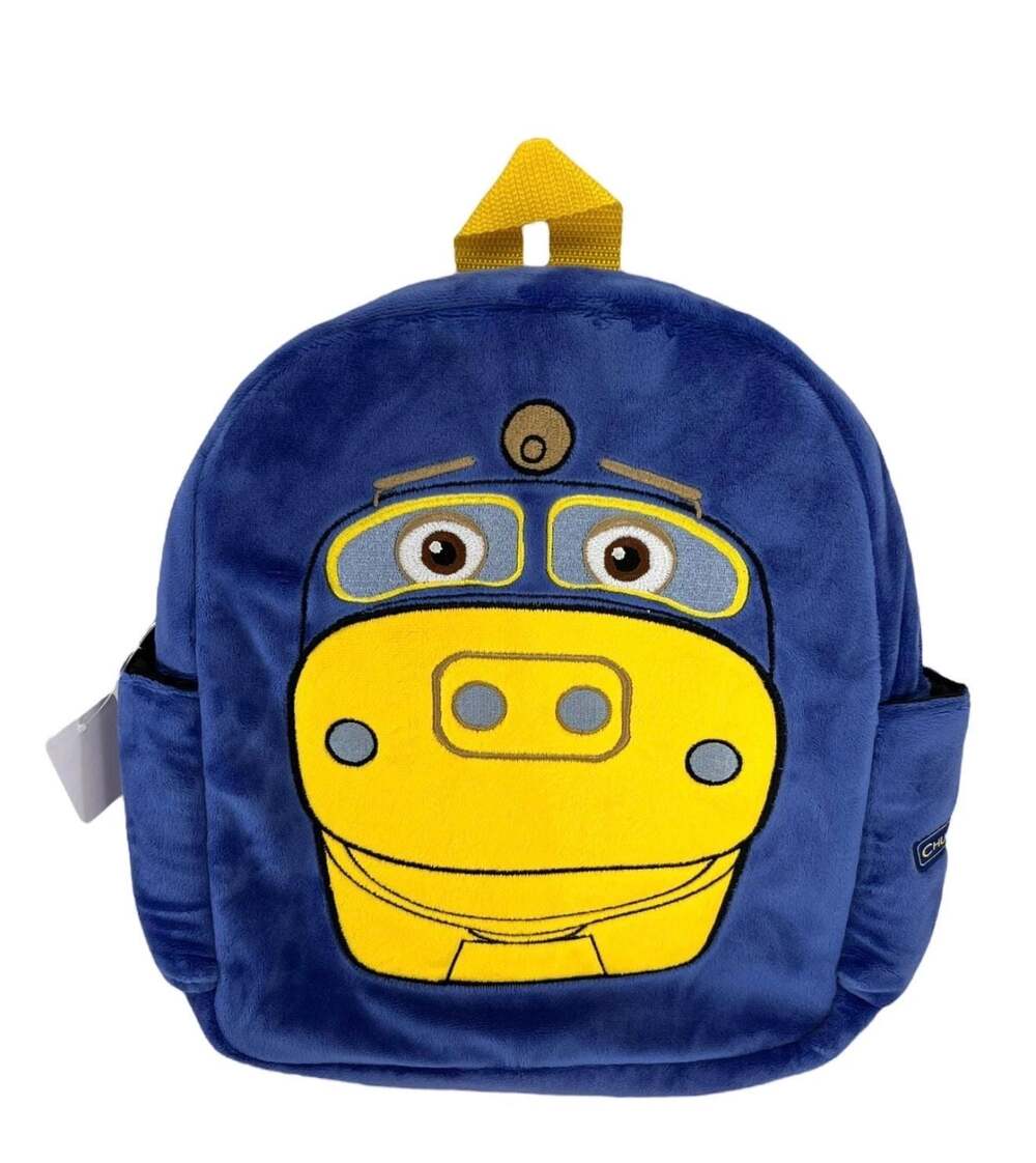 Chuggington Brewster Train Engine Plush 12-inch Small Kid's Backpack